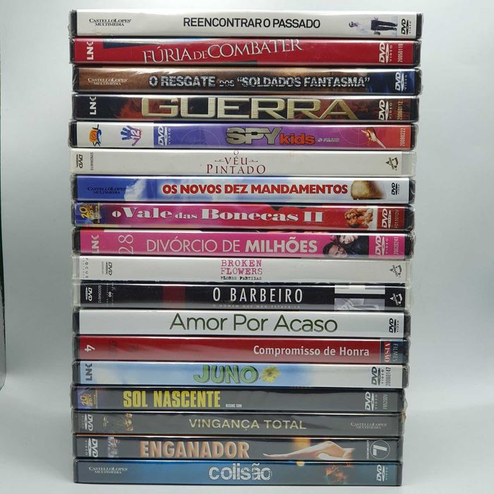 Lote 7/2 - Pack de 18 Filmes Novos e Selados em DVD - Ref.VI