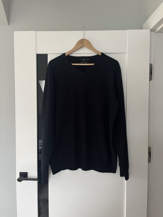 F&F kaszmirowy sweter granetowy XXL
