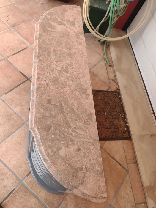 Móvel entrada / de corredor e apoio restaurado com pedra mármore