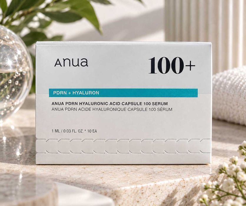 Міні-сироватка Anua PDRN Hyaluronic Acid Capsule 100 Serum 1 мл × 10 шт / PDRN / гіалуронова кислота / зволоження / сяйво / оригінал