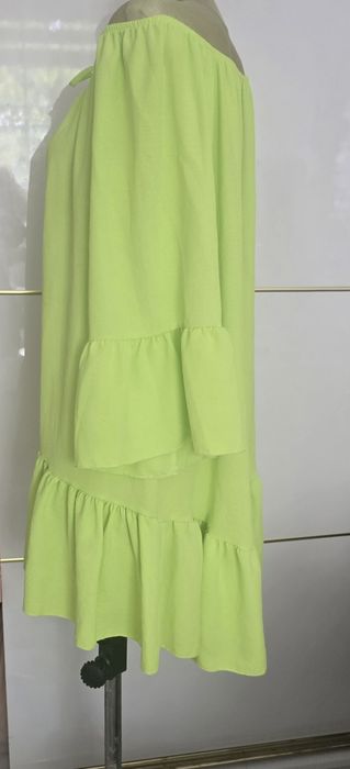 Neonowa tunika hiszpanka seledynowa uni L-XXL