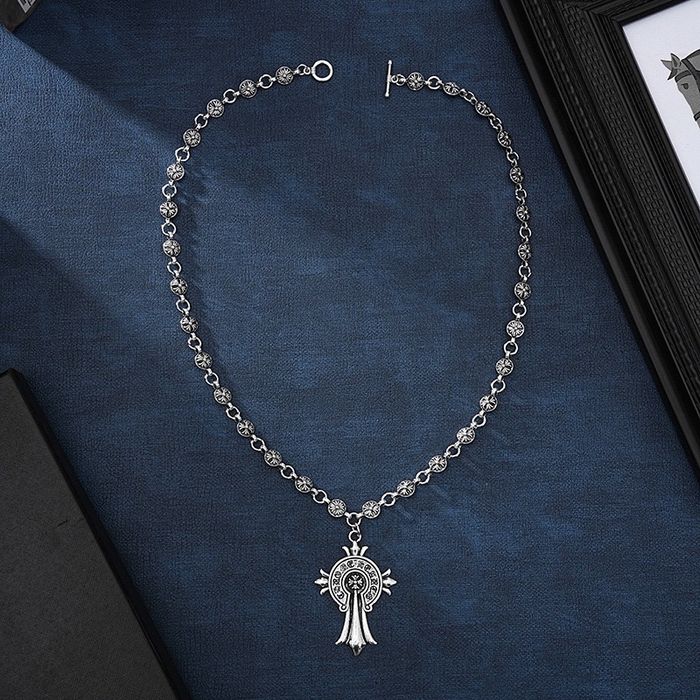 ‼️Акція‼️ Срібна підвіска Chrome Hearts | Кулон на шию Хром Хартс