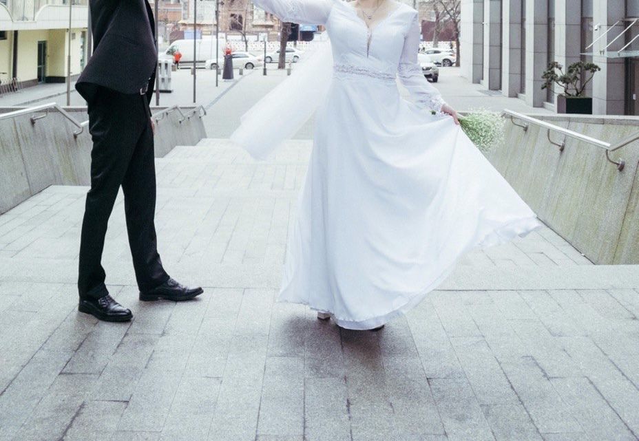 Весільна сукня, сукня на розпис