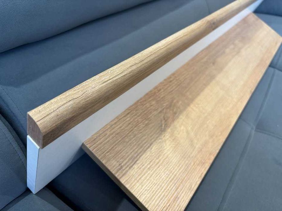 Półka 107 cm Dąb Riviera, Biały Mat
