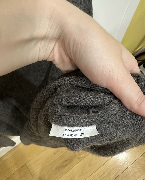 Светр Weekend Max Mara темно сірий шерсть