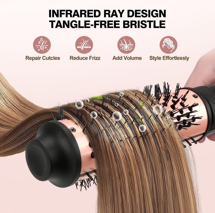 Szczotka 3w1 do prostowania, loków i objętości – regulacja temperatury