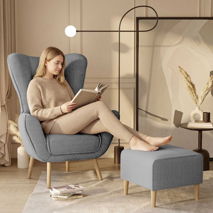 Fotel Uszak Neviro - Wygodny, Stylowy i Elegancki / możliwy podnóżek