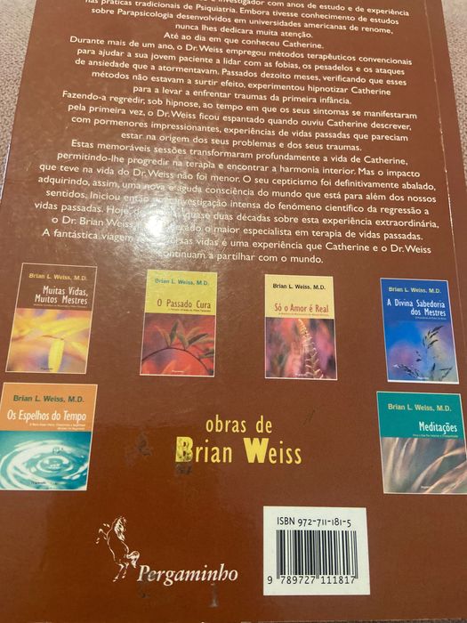 Livro Muitas Vidas Muitos Mestres