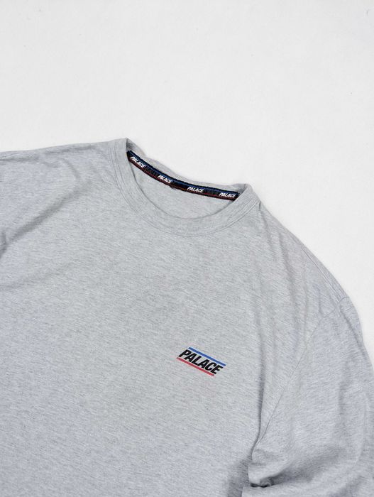 Palace szary longsleeve S logo