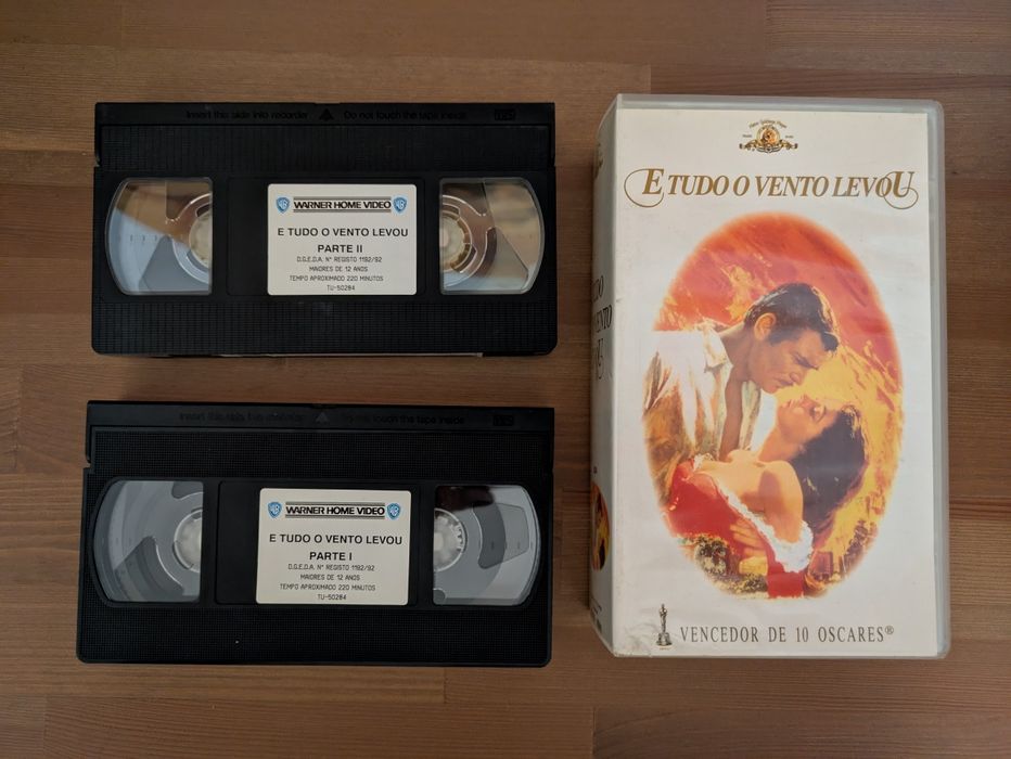 Duplo VHS " E tudo o vento Levou " 1939 (Opt. Estado)