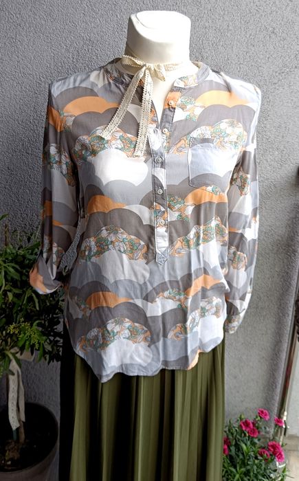 Next koszula damska L biust 53x2 flowers 100% viscose pastel color