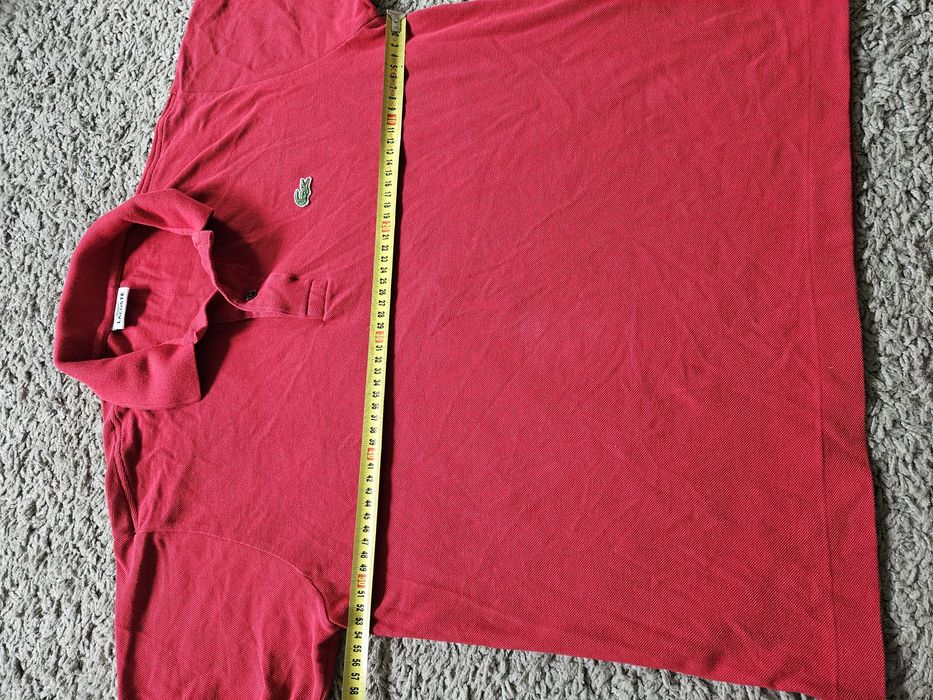 Lacoste koszula męska L bordowa czerwona t-shirt polo