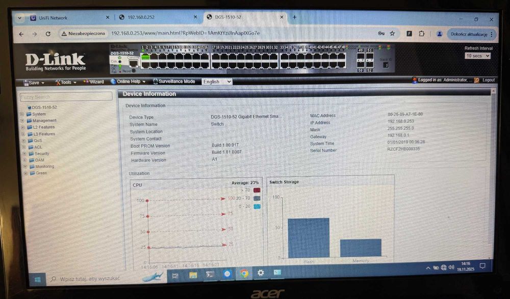 Switch 10 Gigabit! D-Link DGS-1510-52