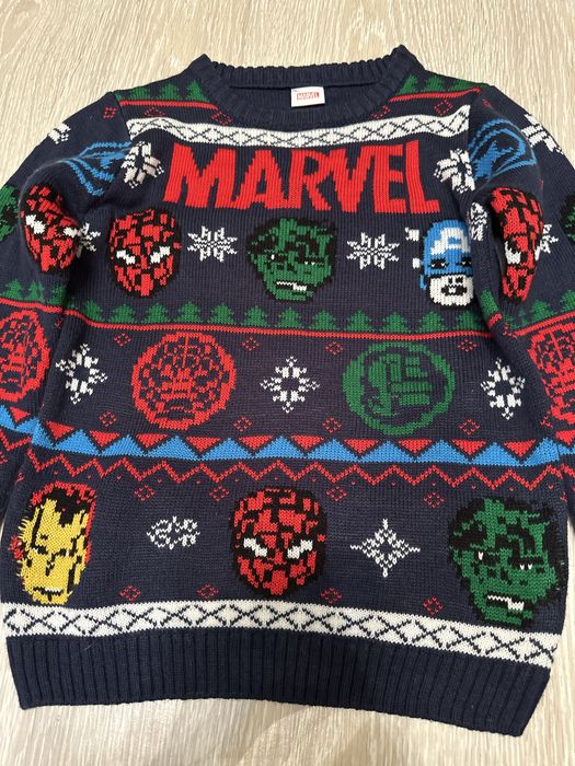 ‼️ светр новорічний Marvel 134 8 9 супергерої кофта для фотосесії
