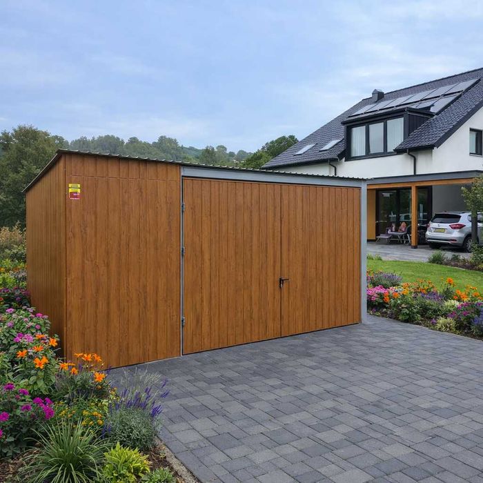 Garaż Blaszany 3x5 Brama Podnoszona