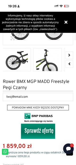 Rower bmx Mgp Madd Gear Bmx Freestyle 20 Czarno-Zielony
