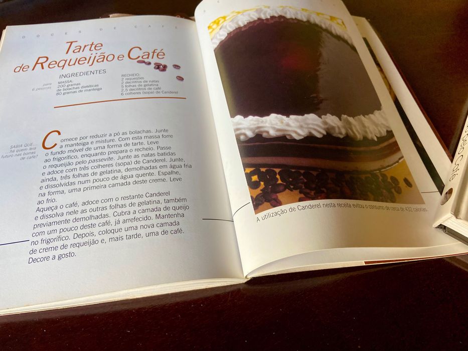 Sobremesas com café, com e sem açúcar