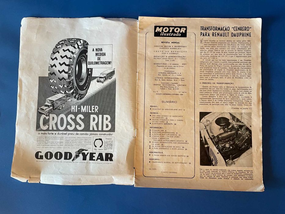 Motor Ilustrado Nº 56-7-8 Agosto - Setembro - Outubro 1959