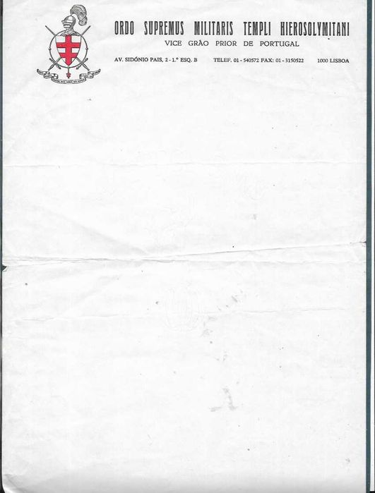 Papel de carta de ordens militares