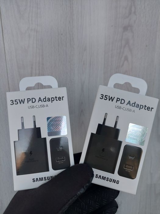 Зарядний пристрій із швидкою зарядкою Samsung 35W  USB+ USB-C ЧОРНИЙ!!