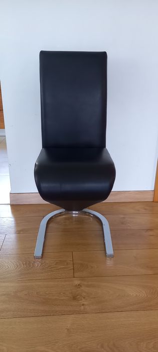Komplet 6 nowoczesnych czarnych krzeseł