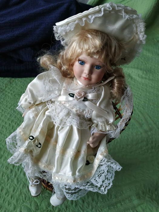 Lalka angielska kolekcjonerska stara orygin. porcelanowa
