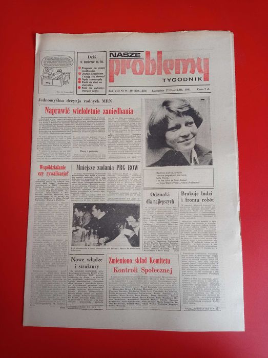 Nasze problemy, Jastrzębie, nr 9-10, 27 lutego - 12 marca 1981