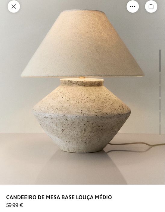 2 candeeiros Zara Home. Vendo a 20€ cada um