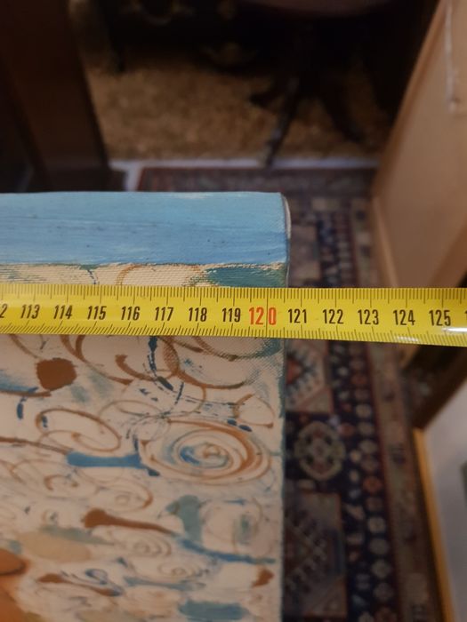 Grande tela decoração a oleo assinada Mina