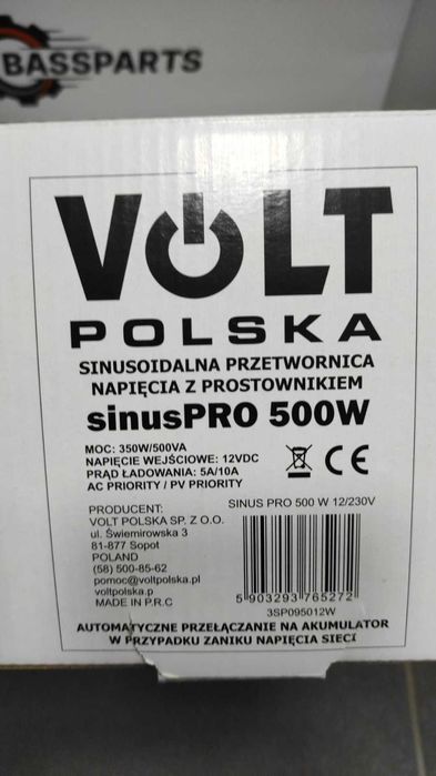 Інвертор Volt polska  sinus PRO-500W в наявності 6 шт.