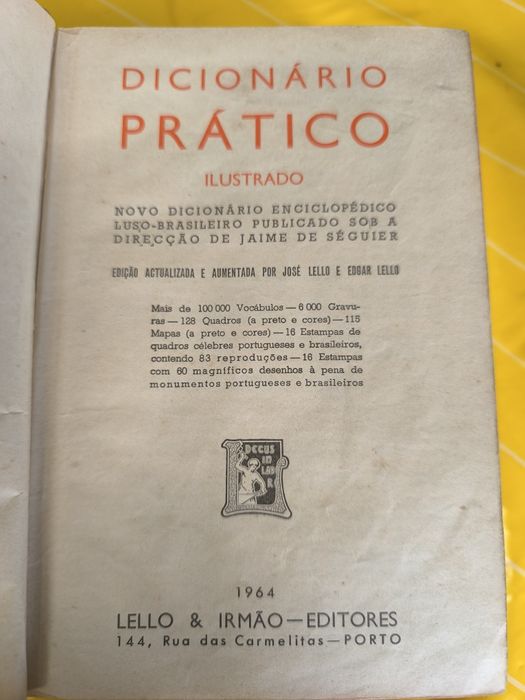 Dicionário Prático Ilustrado – Lello & Irmão, 1964