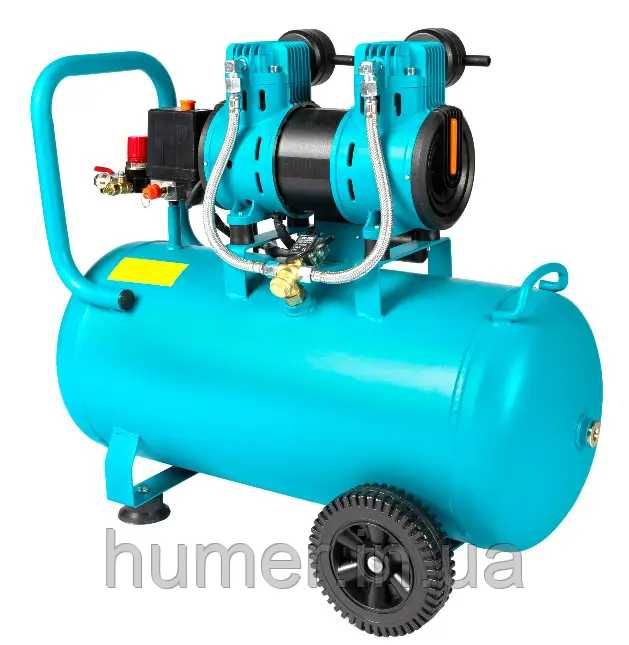 Компресор 2х циліндровий безмасляний Detoolz 50л 1680Вт 214 л/хв 8 бар