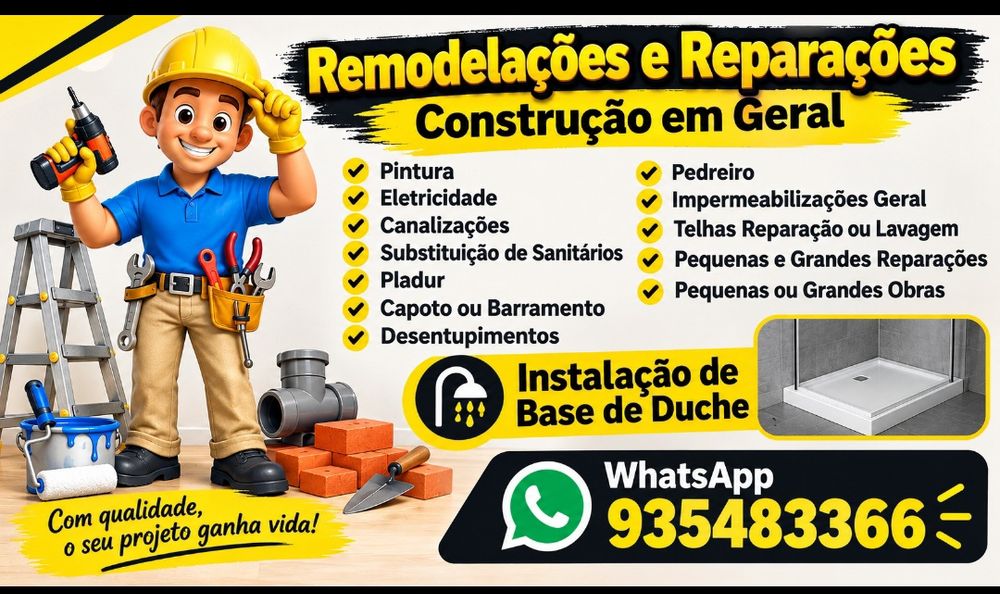 Remodelações e reparações  construção em geral