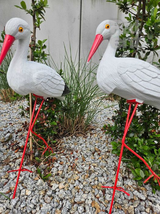 Figurki bocian bociek do ogrodu dekoracja działka ozdoba 2 szt.