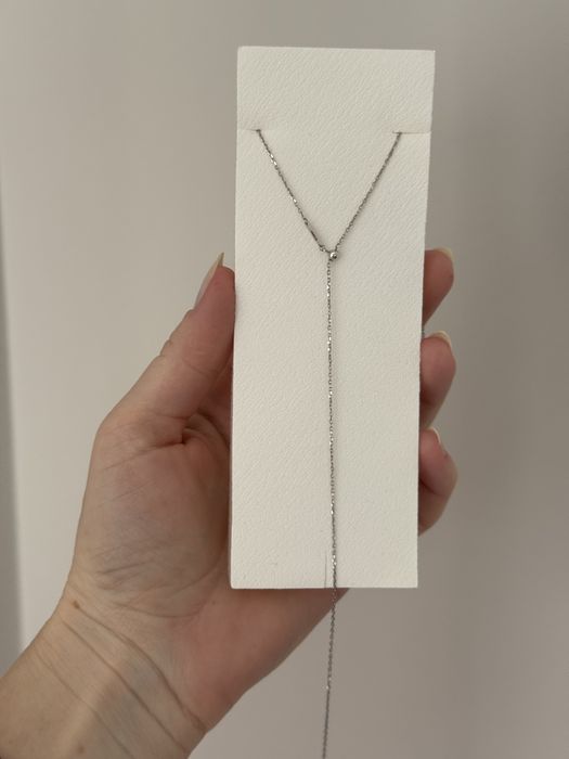 Кольє краватка трансформер білого золота