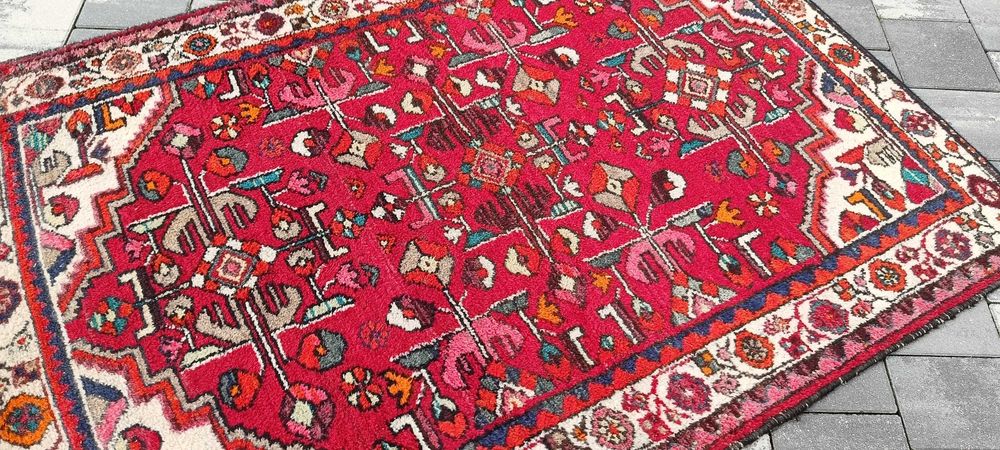 Hamadan dywan wełniany tkany ręcznie 152 x 107 cm wełna perski