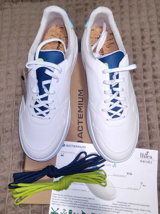 Trampki buty  sniekersy Actemium Biało-Niebieskie