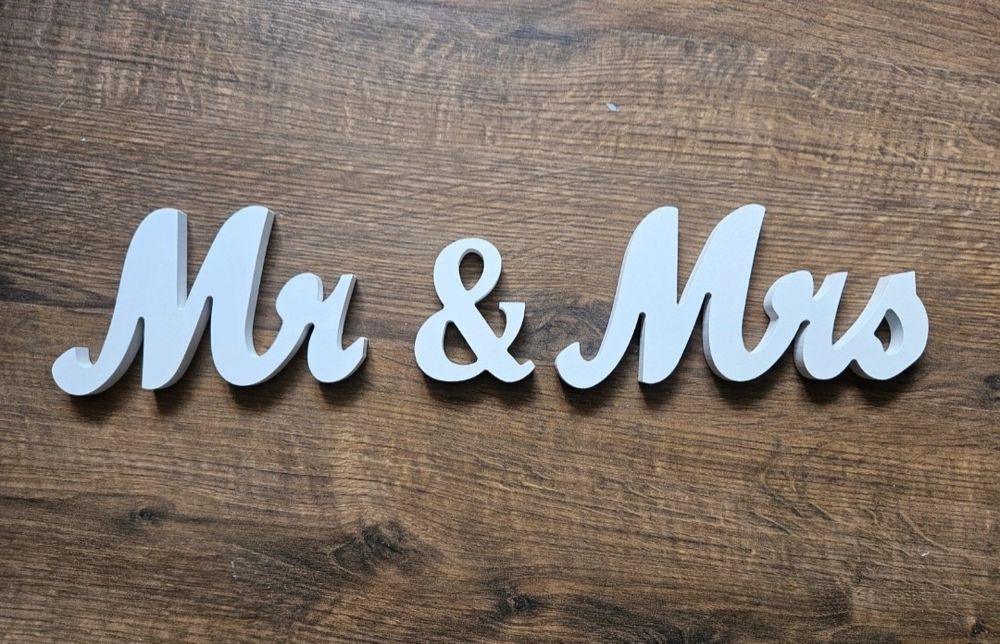 Napis Mr&Mrs ślub