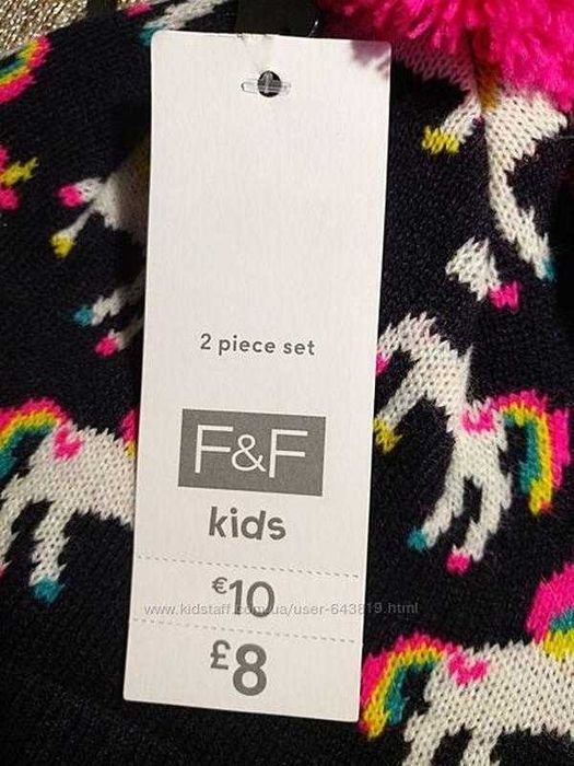 Комплект- шапочка с рукавичками на 1-3г. Новое.