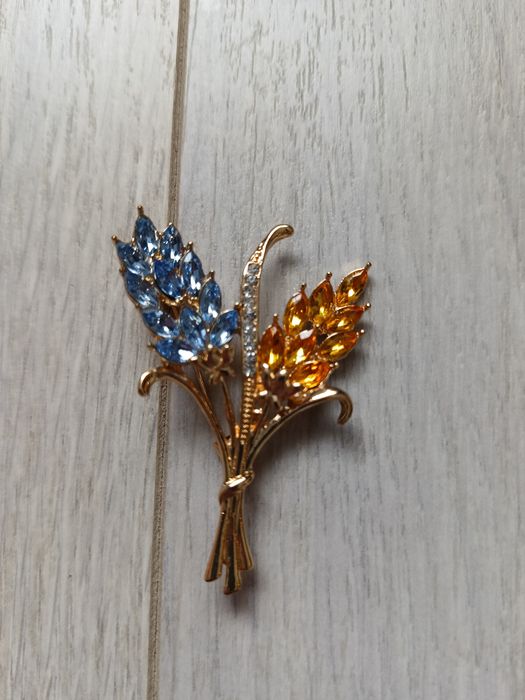 Брошь-булавка "два колоски"