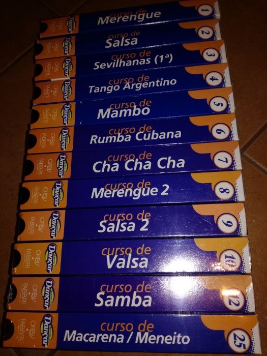 Danças de Salão, 12 em video VHS, 7 ainda seladas - preço de cada uma