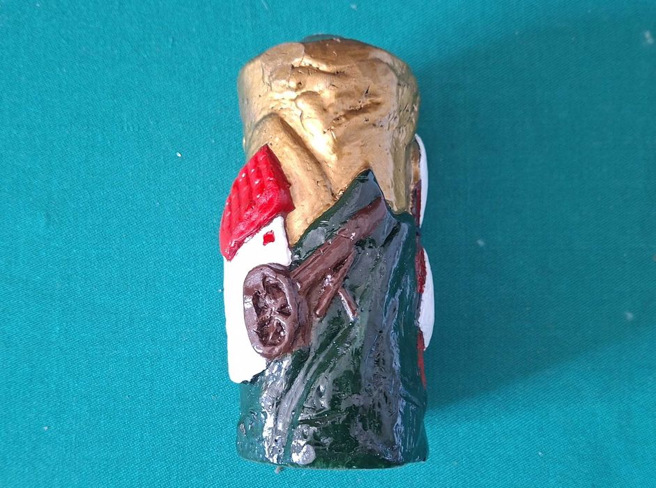 Antiga Vela artesanal com Moinho em relevo