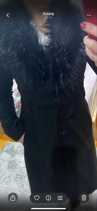 Płaszcz czarny Zartex rozm 38