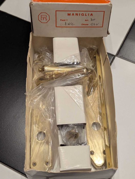 Дверна фурнітура PFS Pasini ручки відкривання з накладками Італійські