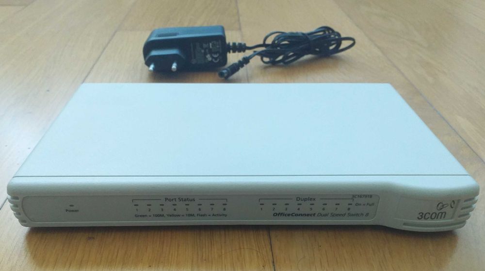 Switch 3Com officeconnect dual speed switch 8 em excelente estado64551468734467120
