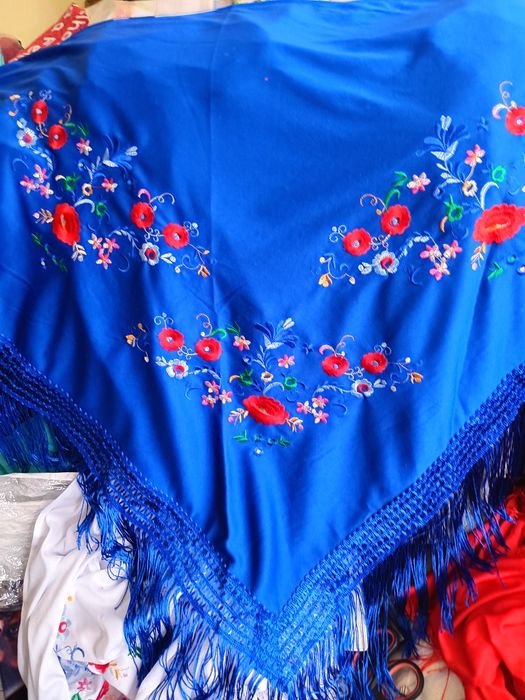 Lenços imitação de viana tecido viscose
