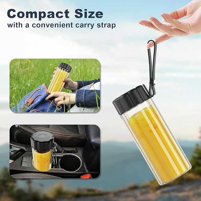 Blender przenośny 500ml USB-C 6 ostrzy koktajle smoothie COKUNST