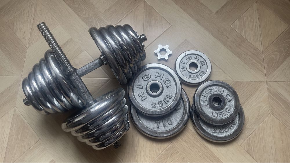 Гантеля розбірна ТА-1435 хромована 25 кг (1 шт)