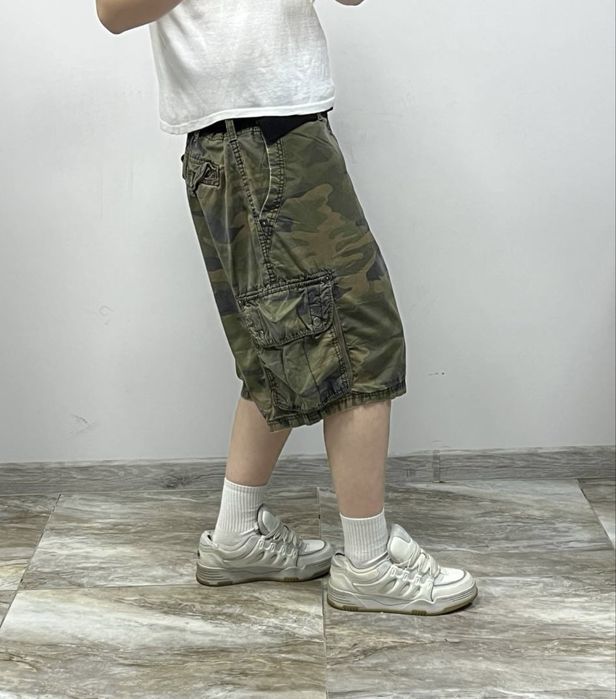 Вінтажні широкі шорти камо BAGGY camo rap shorts широкие шорты бегги карго реп