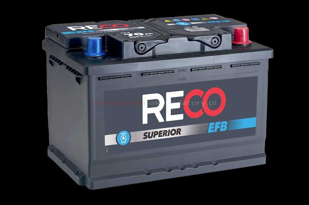 Akumulator RECO EFB 12V 70Ah 680A Południowa 25A